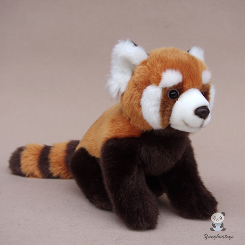 키즈 장난감 봉제 팬더 인형 귀여운 레드 팬더 실제 생활 동물 너구리 인형 휴일 선물